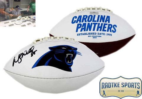 Wesley Walls Autographed/Signed Carolina Panthers Embroidered NFL Football