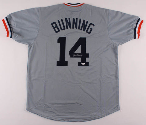 Jim Bunning Signed Detroit Tigers Jersey (JSA COA) 3xStrikeout Ldr (59,60,& 67)