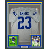 Framed Autographed/Signed Cam Akers 33x42 Los Angeles LA Grey Jersey Beckett COA