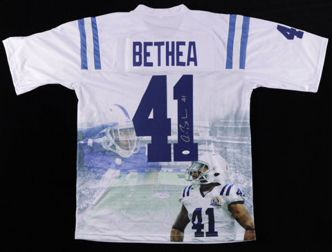 Antoine Bethea Signed Indianapolis Colts Custom Picture Jersey (JSA COA)