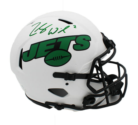 Zach Wilson Signed New York Jets Speed Authentic Lunar NFL Helmet