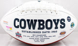 Bill Bates Autographed Dallas Cowboys Logo Football W/SB Champs-Prova *Black