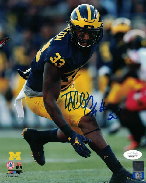 Taco Charlton Autographed/Signed Michigan Wolverines 8x10 Photo JSA PF 23995