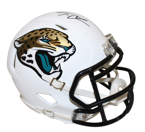 Trevor Lawrence Signed Jacksonville Jaguars Flat White Mini Helmet FAN 38409