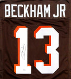 Odell Beckham Jr Autographed Brown Pro Style Jersey- JSA Authenticated *1