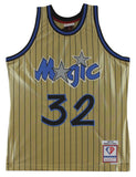Magic Shaquille O'Neal Authentic Signed Gold M&N 75th Anniversary Jersey BAS Wit