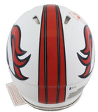 Broncos John Elway Signed Flat White Full Size Speed Proline Helmet BAS Witness