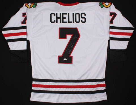 Chris Chelios Signed Blackhawks Jersey (JSA COA) NHL Career 1984-2010 Defenseman