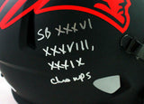 Willie McGinest Autographed Patriots F/S Eclipse Helmet w/ 3X SB Champs - Becket