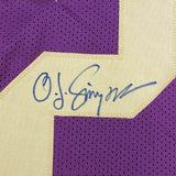 FRAMED Autographed/Signed OJ O.J. SIMPSON 33x42 USC Red College Jersey JSA COA