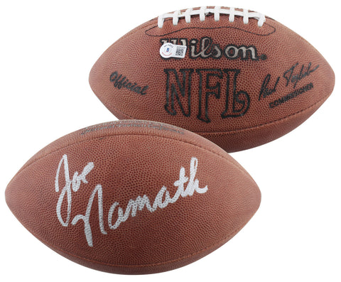 Jets Joe Namath Authentic Signed Official Wilson Nfl Football BAS #BG83091