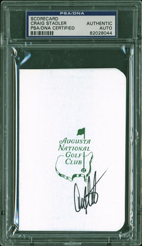 Craig Stadler Signed Augusta National Golf Club Scorecard PSA/DNA Slabbed 3
