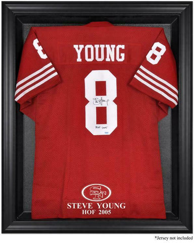 Steve Young Hall of Fame 2005 Black Framed Logo Jersey Display Case