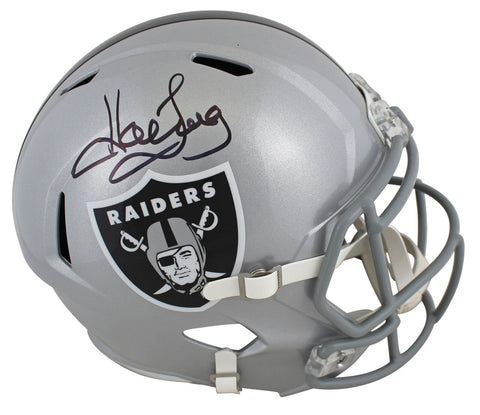 Raiders Howie Long Authentic Signed Full Size Speed Rep Helmet BAS Witnessed