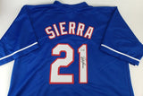 Ruben Sierra Signed Texas Rangers Blue Jersey (Beckett) AL RBI leader (1989)