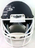 Rocket Ismail Autographed Notre Dame Blue FS Helmet *w mask - Beckett W *Silver
