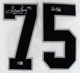 Raiders Howie Long "HOF 00" Authentic Signed White Pro Style Jersey BAS Witness
