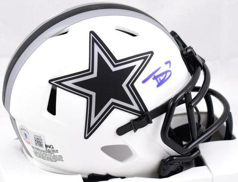 Trevon Diggs Autographed Dallas Cowboys Lunar Speed Mini Helmet- Beckett W Holo