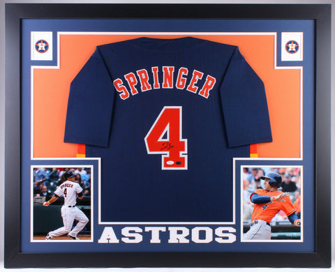 George Springer Signed Astros 2017 World Series Jersey (Beckett COA)