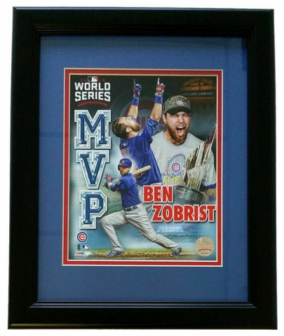Ben Zobrist Framed 8x10 Chicago Cubs 2016 World Series MVP Collage Photo