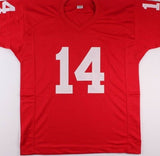 Y.A. Tittle Signed San Francisco 49ers Jersey Inscribed "HOF 71" (JSA) Q,B,