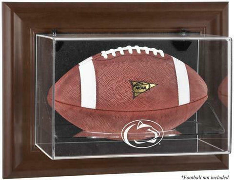 Penn State Brown Framed Wall-Mountable Football Display Case - Fanatics