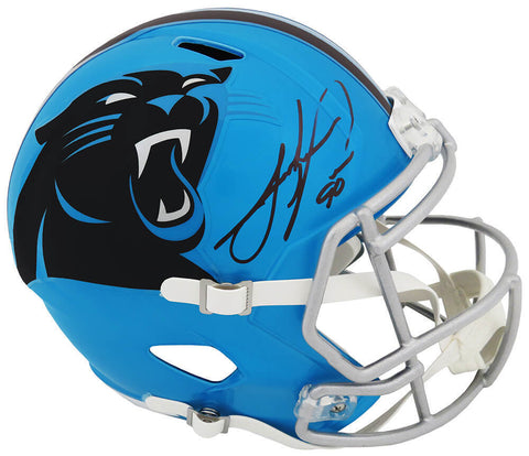 Julius Peppers Signed Panthers FLASH Riddell F/S Speed Replica Helmet - (SS COA)