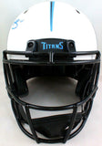 AJ Brown Signed Tennessee Titans Authentic Lunar FS Helmet- Beckett W *LT BLUE