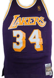 Shaquille O' Neal Signed Lakers Purple Mitchell&Ness HWC Swingman Jersey-BAWHolo