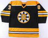Gerry Cheevers Signed Boston Bruins Jersey Inscribed "HOF 85" (JSA COA)