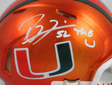 Ray Lewis Signed Miami Hurricanes Flash Speed Mini Helmet w/The U-BeckettW Holo