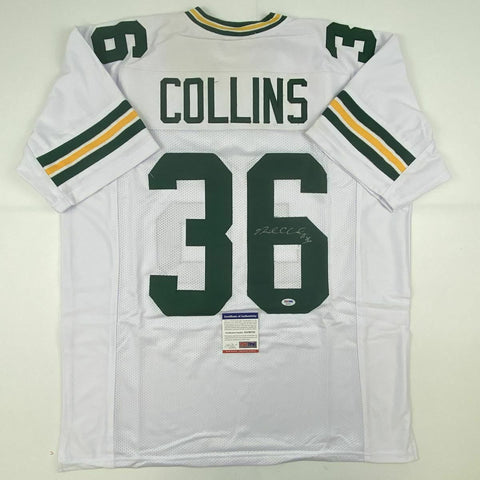 Autographed/Signed NICK COLLINS Green Bay White Football Jersey PSA/DNA COA Auto
