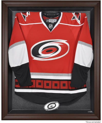 Carolina Hurricanes Brown Framed Logo Jersey Display Case Authentic
