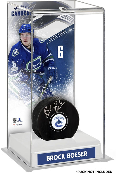 Brock Boeser Vancouver Canucks Deluxe Tall Hockey Puck Case