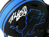 Adrian Peterson Signed Detroit Lions Eclipse Mini Helmet- Beckett W *Silver