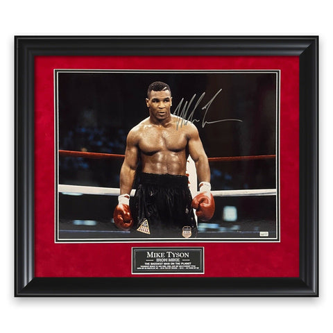 Mike Tyson Signed Autographed 16x20 Photo Framed to 20x24 NEP