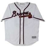 Braves Chipper Jones HOF 18 Authentic Signed White Majestic Coolbase Jersey BAS