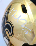 Michael Thomas Autographed Saints Chrome Mini Helmet- Beckett W Hologram *White