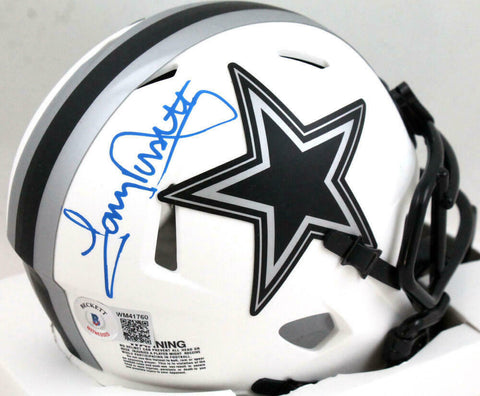 Tony Dorsett Autographed Dallas Cowboys Lunar Speed Mini Helmet- BA W Holo *Blue