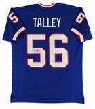 Darryl Talley Signed Buffalo Bills Blue Jersey (Beckett COA) 2xPro Bowl LB