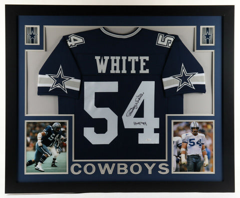 Randy White Signed Dallas Cowboys 35x43 Framed Jersey Inscribed HOF 94 (JSA COA)