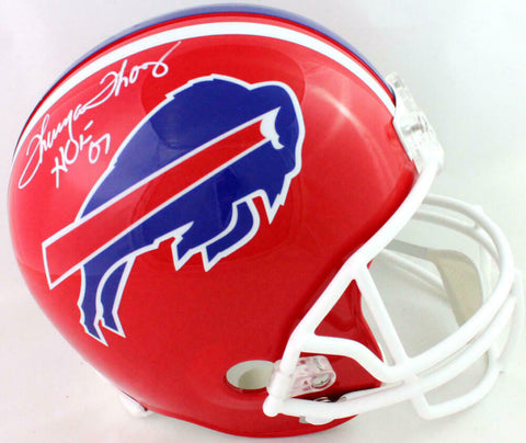 Thurman Thomas Autographed Buffalo Bills F/S 87-01 TB Helmet- JSA Witnessed *Whi