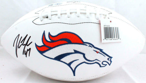 John Lynch Autographed Denver Broncos Wilson Logo Football-Beckett W Hologram