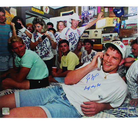 Brett Favre Signed Green Bay Packers 16x20 Photo - Phone - with Insc LE 44 of 44