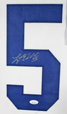 Leighton Vander Esch Signed Dallas Cowboys 35x43 Framed Jersey (JSA COA)