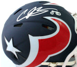 Andre Johnson Signed Houston Texans AMP Speed Mini Helmet- JSA W Auth *Silver