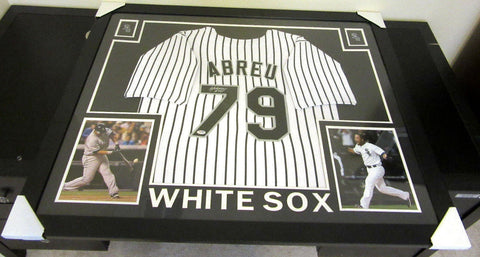 JOSE ABREU AUTHENTIC AUTOGRAPHED FRAMED AND MATTED CHICAGO WHITE SOX JERSEY