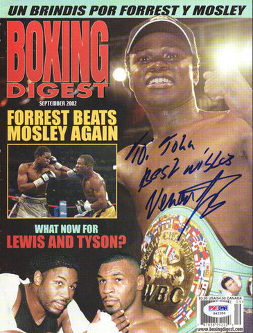 Vernon Forrest Autographed Boxing Digest Magazine Cover To John PSA/DNA #S42356