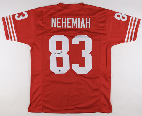 Renaldo Nehemiah Signed San Francisco 49ers Jersey (RSA Holo) W.R. / Track Star