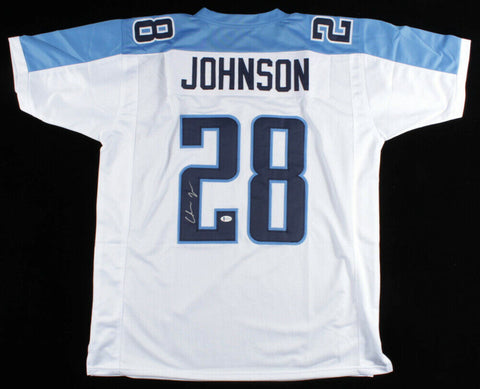 Chris Johnson Signed Tennessee Titans Jersey (Beckett COA) 3xPro Bowl R.B.